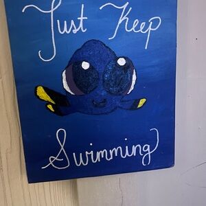 Kids Swim Blue Wall Art
